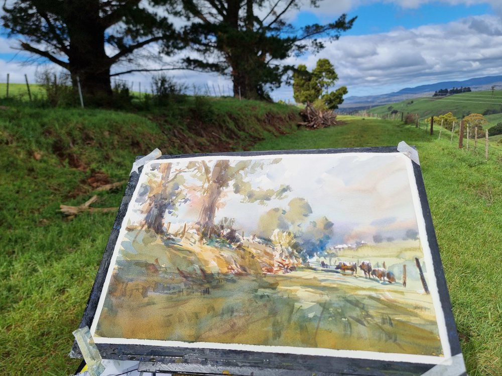 Watercolour Landscapes in Tasmania