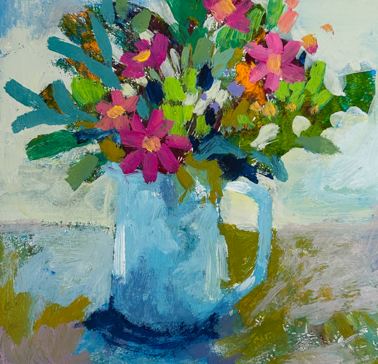 Expressive Acrylic Florals & Still Life