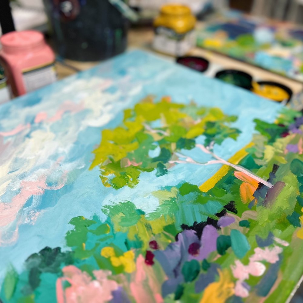 Expressive Acrylic Landscapes