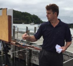 Colley_Whisson painting on a jetty