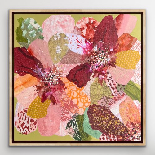 Gelli plates & Mixed media Floral Impressions