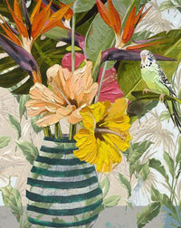 Lush Layers - Creating a Sumptuous Floral Still Life in Acrylics and Mixed Media