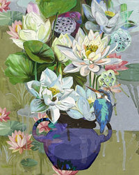 Lush Layers - Creating a Sumptuous Floral Still Life in Acrylics and Mixed Media