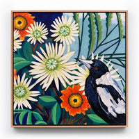 Textured Australian Birds & Flora with Acrylics & Impasto