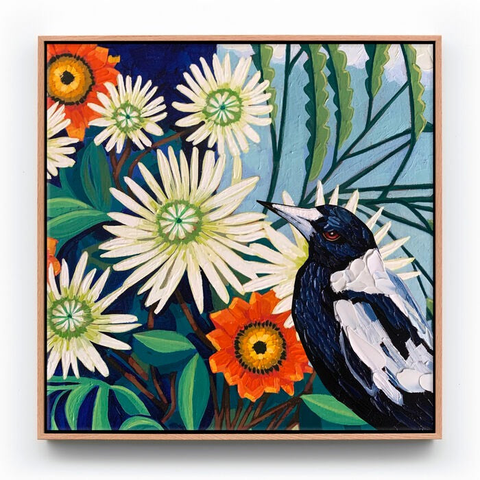 Birds of a Feather: Textured Australian Birds and Flora with Acrylics