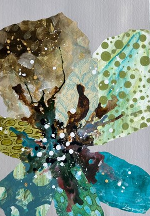 Gelli plates & Mixed media Floral Impressions