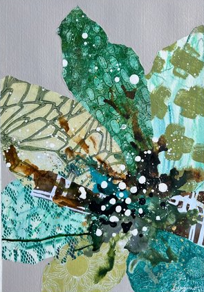 Gelli plates & Mixed media Floral Impressions