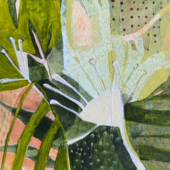 Abstract Landscapes & Botanicals with Acrylics & Stenciling